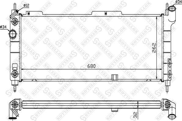 Stellox 10-25136-SX - Радіатор, охолодження двигуна autozip.com.ua