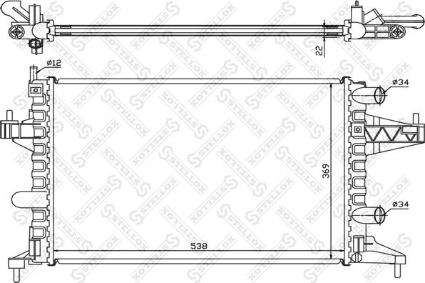 Stellox 10-25137-SX - Радіатор, охолодження двигуна autozip.com.ua