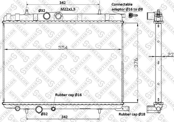 Stellox 10-25123-SX - Радіатор, охолодження двигуна autozip.com.ua