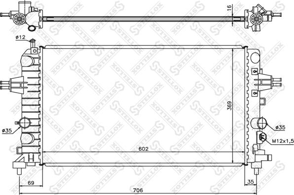 Stellox 10-25176-SX - Радіатор, охолодження двигуна autozip.com.ua