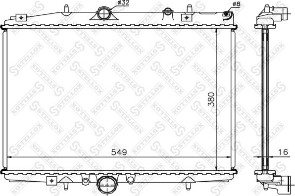 Stellox 10-25173-SX - Радіатор, охолодження двигуна autozip.com.ua