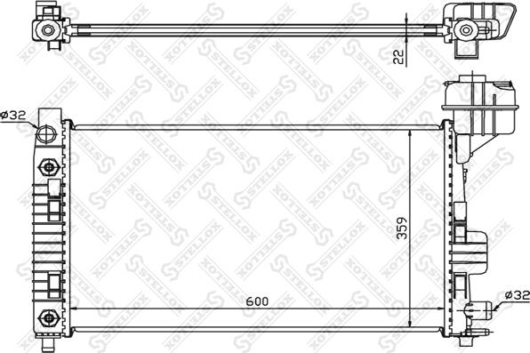 Stellox 10-25894-SX - Радіатор, охолодження двигуна autozip.com.ua