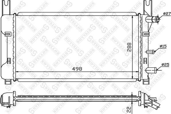 Stellox 10-25807-SX - Радіатор, охолодження двигуна autozip.com.ua