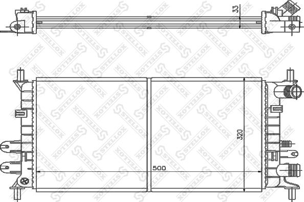 Stellox 10-25811-SX - Радіатор, охолодження двигуна autozip.com.ua