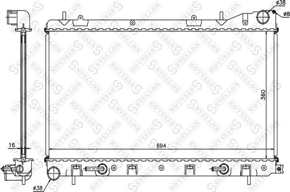 Stellox 10-25396-SX - Радіатор, охолодження двигуна autozip.com.ua