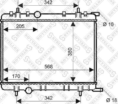 Stellox 10-25352-SX - Радіатор, охолодження двигуна autozip.com.ua