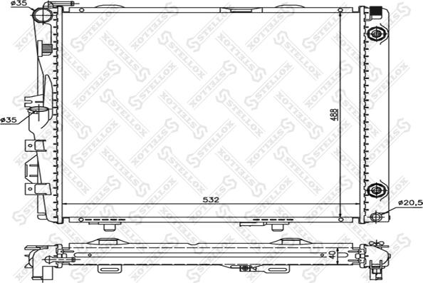 Stellox 10-25368-SX - Радіатор, охолодження двигуна autozip.com.ua