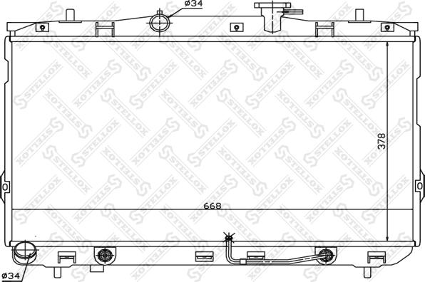 Stellox 10-25300-SX - Радіатор, охолодження двигуна autozip.com.ua