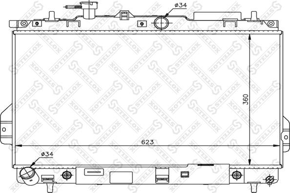 Stellox 10-25307-SX - Радіатор, охолодження двигуна autozip.com.ua