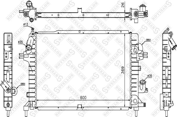 Stellox 10-25388-SX - Радіатор, охолодження двигуна autozip.com.ua