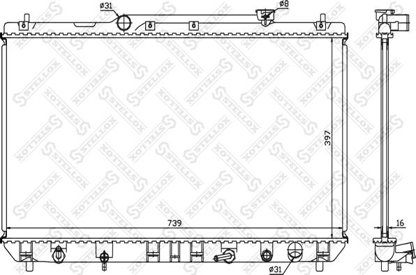 Stellox 10-25383-SX - Радіатор, охолодження двигуна autozip.com.ua