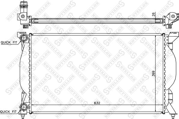 Stellox 10-25334-SX - Радіатор, охолодження двигуна autozip.com.ua