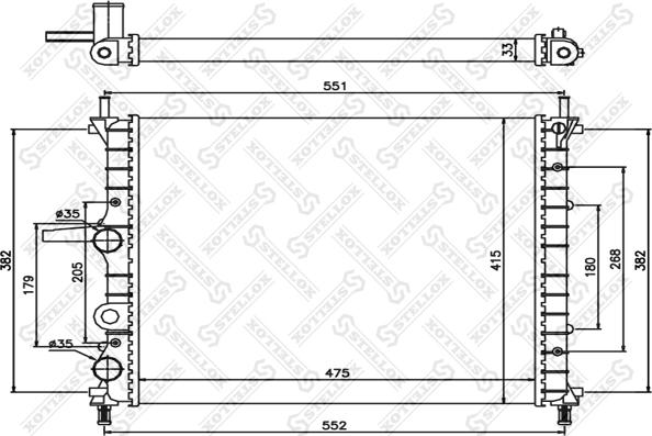 Stellox 10-25332-SX - Радіатор, охолодження двигуна autozip.com.ua