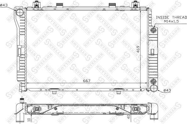 Stellox 10-25295-SX - Радіатор, охолодження двигуна autozip.com.ua