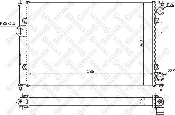 Stellox 10-25244-SX - Радіатор, охолодження двигуна autozip.com.ua