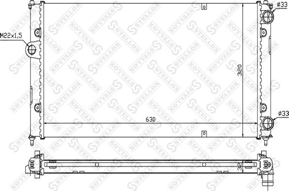 Stellox 10-25245-SX - Радіатор, охолодження двигуна autozip.com.ua