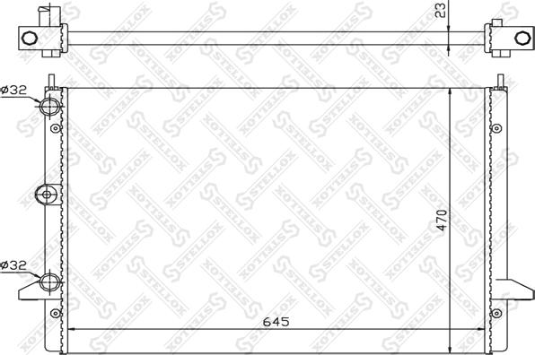 Stellox 10-25242-SX - Радіатор, охолодження двигуна autozip.com.ua