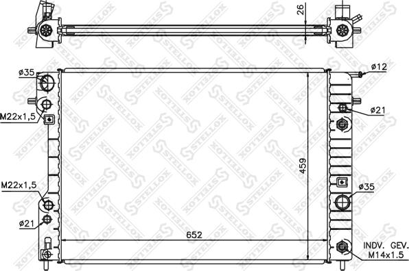 Stellox 10-25247-SX - Радіатор, охолодження двигуна autozip.com.ua