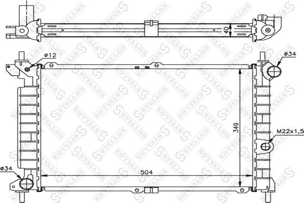 Stellox 10-25259-SX - Радіатор, охолодження двигуна autozip.com.ua