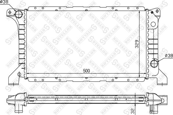 Stellox 10-25252-SX - Радіатор, охолодження двигуна autozip.com.ua