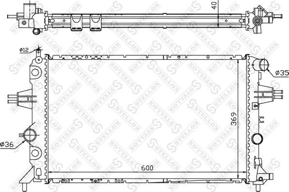 Stellox 10-25265-SX - Радіатор, охолодження двигуна autozip.com.ua