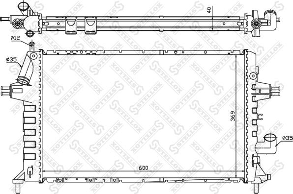 Stellox 10-25267-SX - Радіатор, охолодження двигуна autozip.com.ua