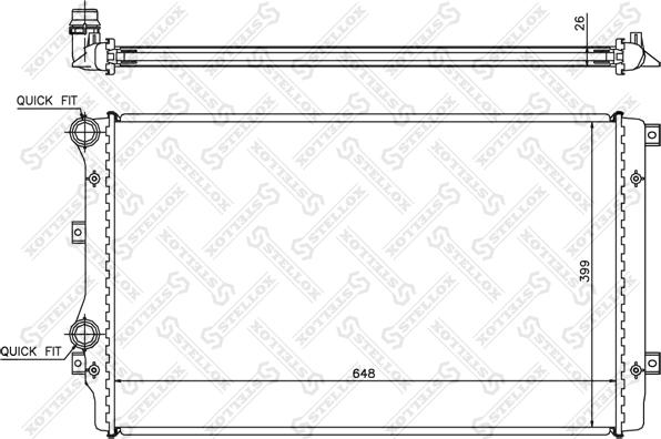 Stellox 10-25205-SX - Радіатор, охолодження двигуна autozip.com.ua