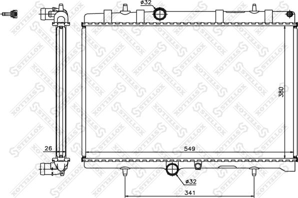 Stellox 10-25201-SX - Радіатор, охолодження двигуна autozip.com.ua