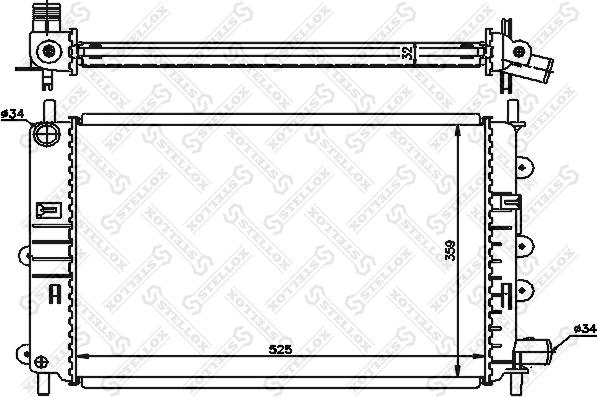 Stellox 10-25214-SX - Радіатор, охолодження двигуна autozip.com.ua