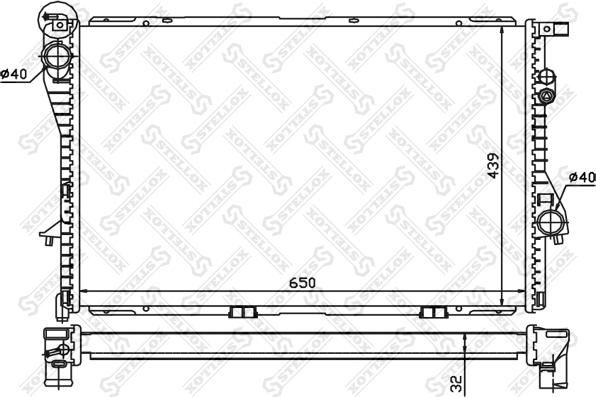 Stellox 10-25289-SX - Радіатор, охолодження двигуна autozip.com.ua