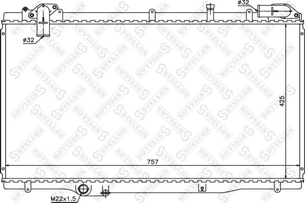 Stellox 10-25274-SX - Радіатор, охолодження двигуна autozip.com.ua