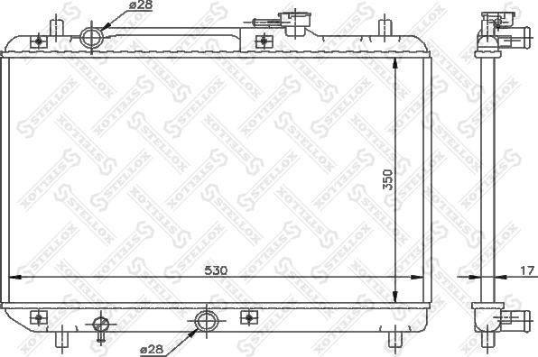 Stellox 10-25278-SX - Радіатор, охолодження двигуна autozip.com.ua