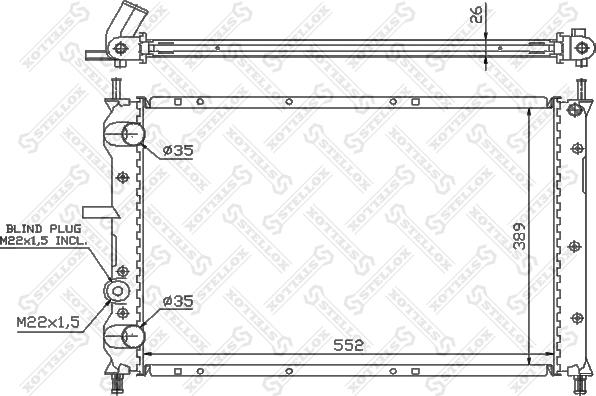 Stellox 10-25756-SX - Радіатор, охолодження двигуна autozip.com.ua