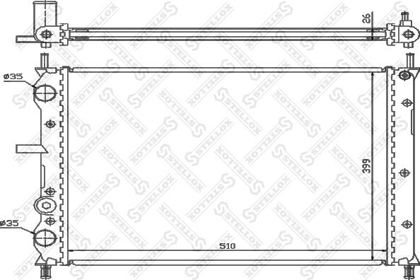 Stellox 10-25738-SX - Радіатор, охолодження двигуна autozip.com.ua