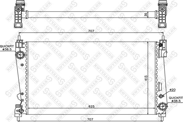 Stellox 10-25770-SX - Радіатор, охолодження двигуна autozip.com.ua