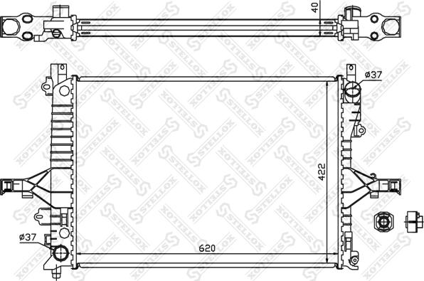 Stellox 10-26457-SX - Радіатор, охолодження двигуна autozip.com.ua