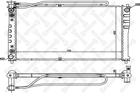 Stellox 10-26489-SX - Радіатор, охолодження двигуна autozip.com.ua