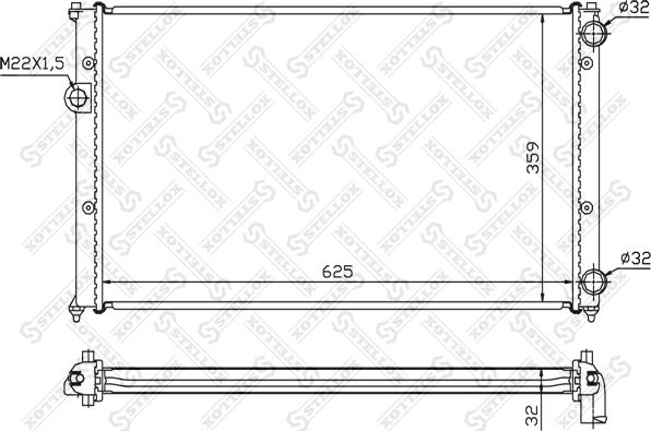 Stellox 10-26423-SX - Радіатор, охолодження двигуна autozip.com.ua