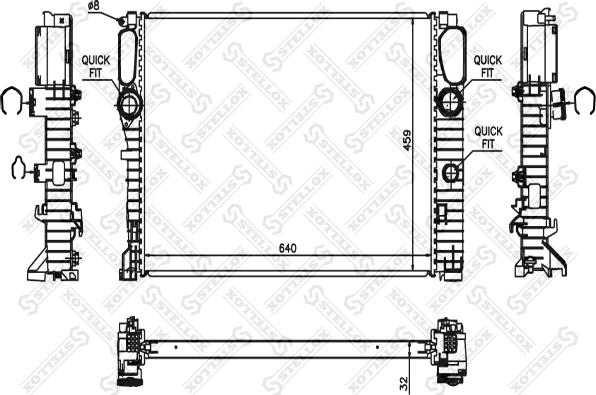 Stellox 10-26550-SX - Радіатор, охолодження двигуна autozip.com.ua