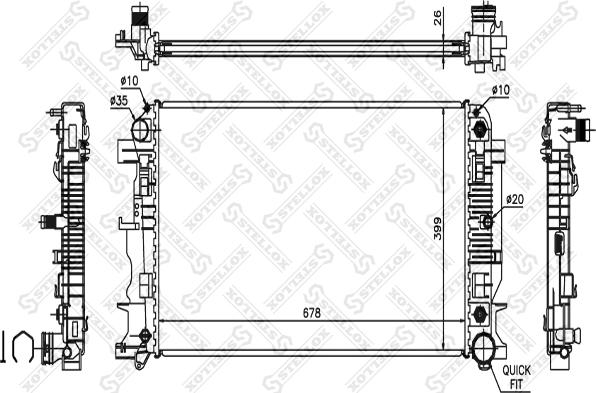 Stellox 10-26553-SX - Радіатор, охолодження двигуна autozip.com.ua