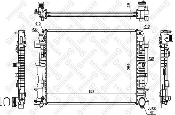 Stellox 10-26552-SX - Радіатор, охолодження двигуна autozip.com.ua