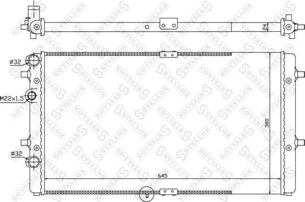 Stellox 10-26569-SX - Радіатор, охолодження двигуна autozip.com.ua