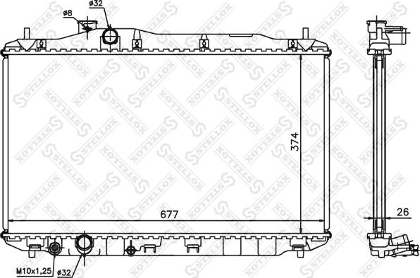 Stellox 10-26675-SX - Радіатор, охолодження двигуна autozip.com.ua