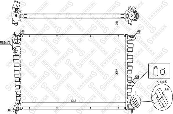 Stellox 10-26094-SX - Радіатор, охолодження двигуна autozip.com.ua