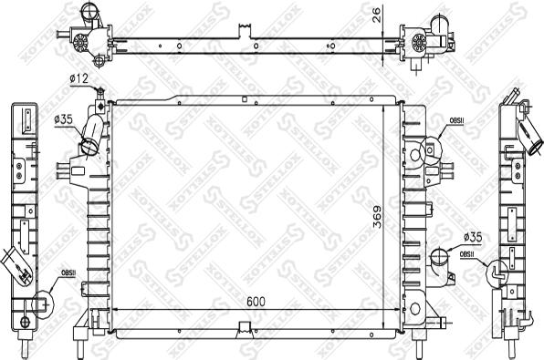 Stellox 10-26056-SX - Радіатор, охолодження двигуна autozip.com.ua