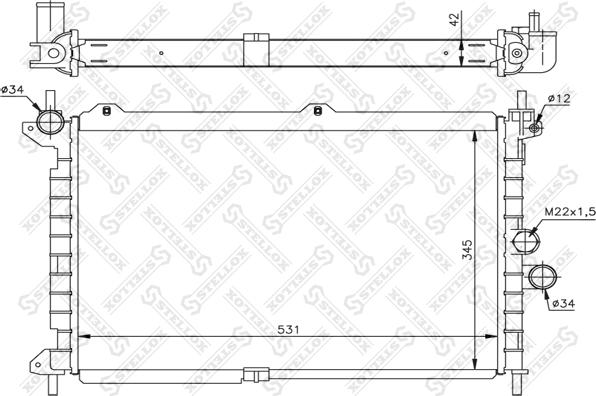 Stellox 10-26050-SX - Радіатор, охолодження двигуна autozip.com.ua