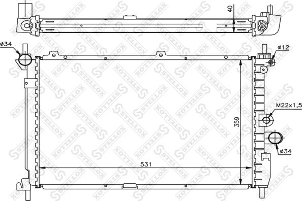 Stellox 10-26069-SX - Радіатор, охолодження двигуна autozip.com.ua