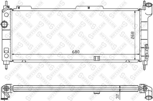 Stellox 10-26068-SX - Радіатор, охолодження двигуна autozip.com.ua