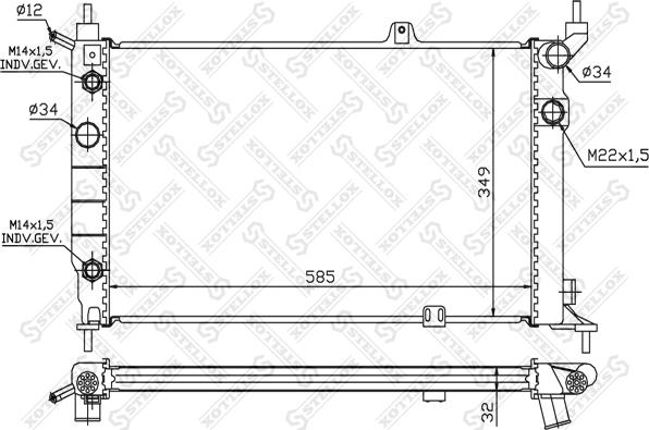 Stellox 10-26067-SX - Радіатор, охолодження двигуна autozip.com.ua