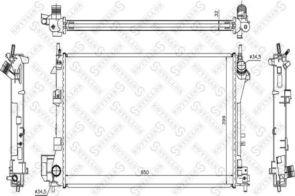 Stellox 10-26000-SX - Радіатор, охолодження двигуна autozip.com.ua